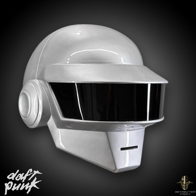 Helmet in silver paint by Thomas Bangalter from Daft Punk - Exclusive Edition