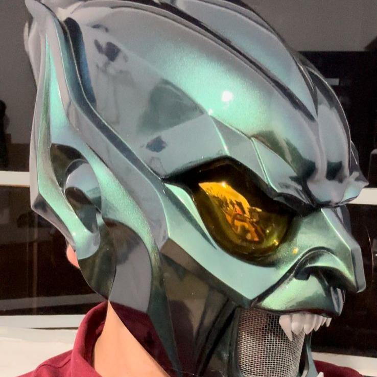Green Goblin Helmet - Chameleon Pearl Shiny Finish Edition
