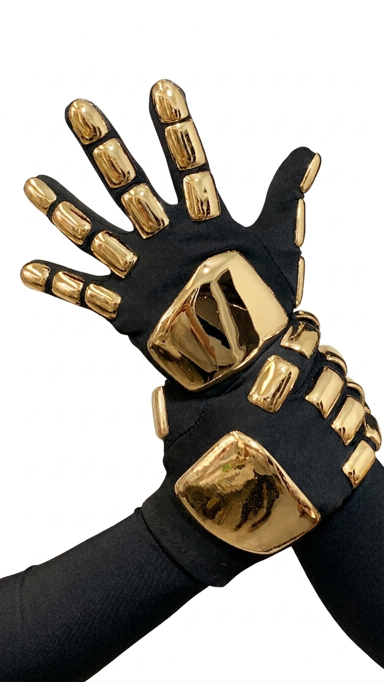 Daft Punk Gold Chrome Gloves – BETMEISTER PROPS