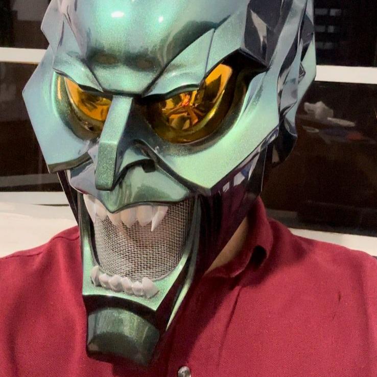 Green Goblin Helmet - Chameleon Pearl Shiny Finish Edition