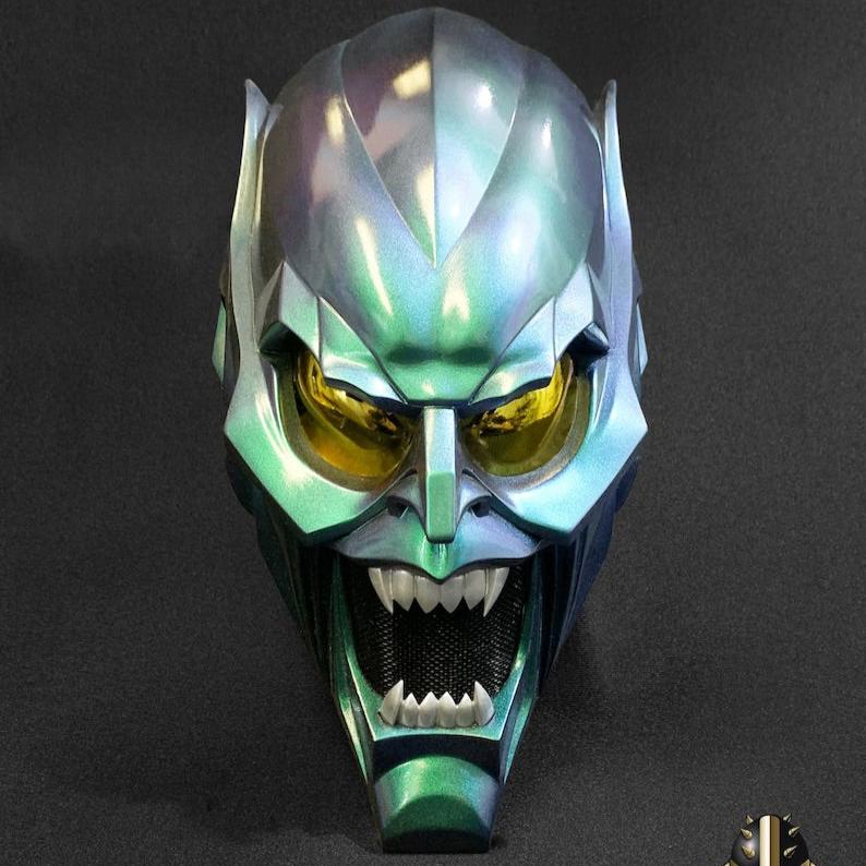 Green Goblin Helmet - Chameleon Pearl Shiny Finish Edition