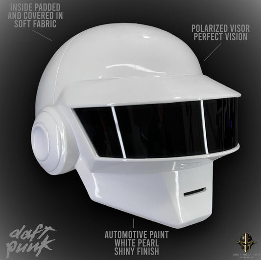 Daft Punk Thomas Bangalter Shiny Pearl White Helmet - Exclusive Edition