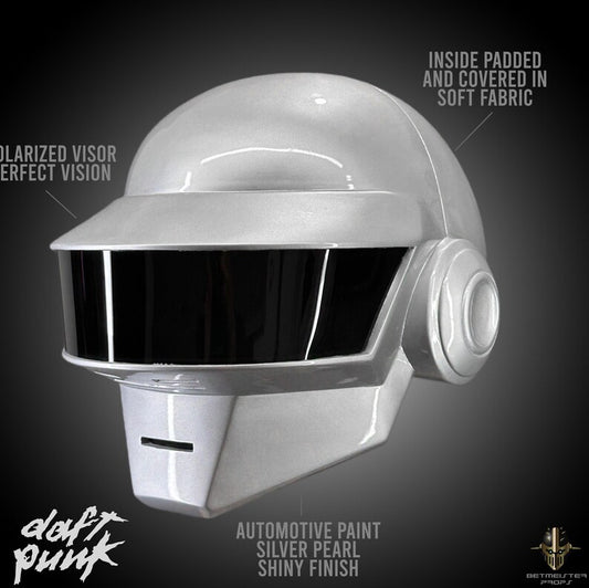 Helmet in silver paint by Thomas Bangalter from Daft Punk - Exclusive Edition
