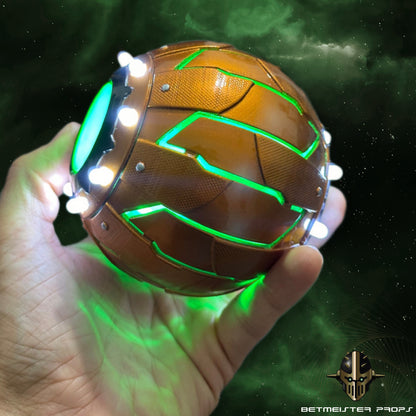 Réplica de la Bomba Calabaza del Duende Verde - Iluminación LED y Acabado Brillante