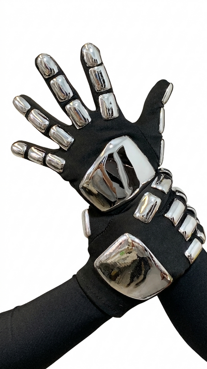 2 pares de Guantes Cromados Daft Punk