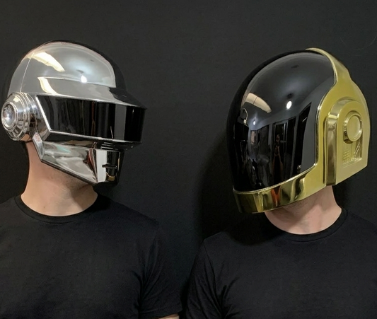 Set de Cascos Cromados de Daft Punk - Guy-Manuel y Thomas Bangalter (no gloves included)
