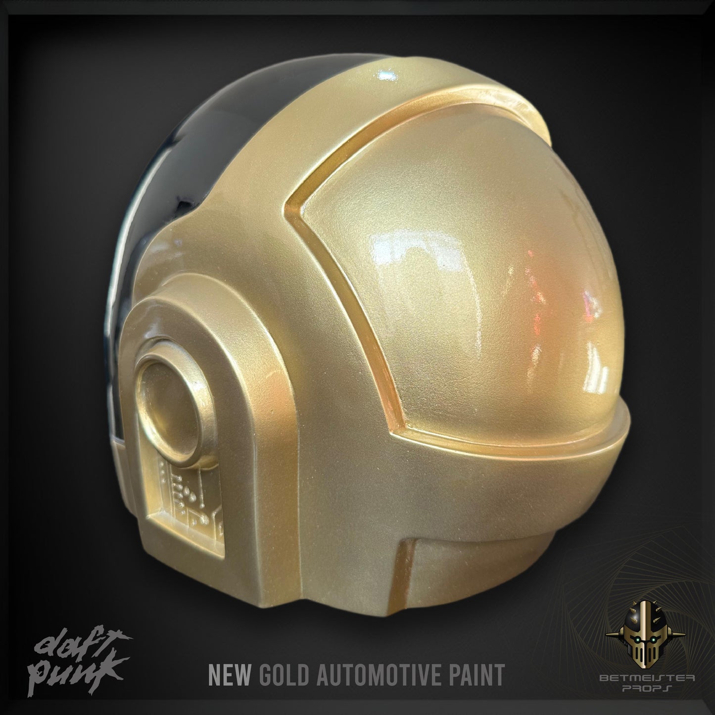 Set de Cascos en pintura oro y plata de Daft Punk - Guy-Manuel y Thomas Bangalter