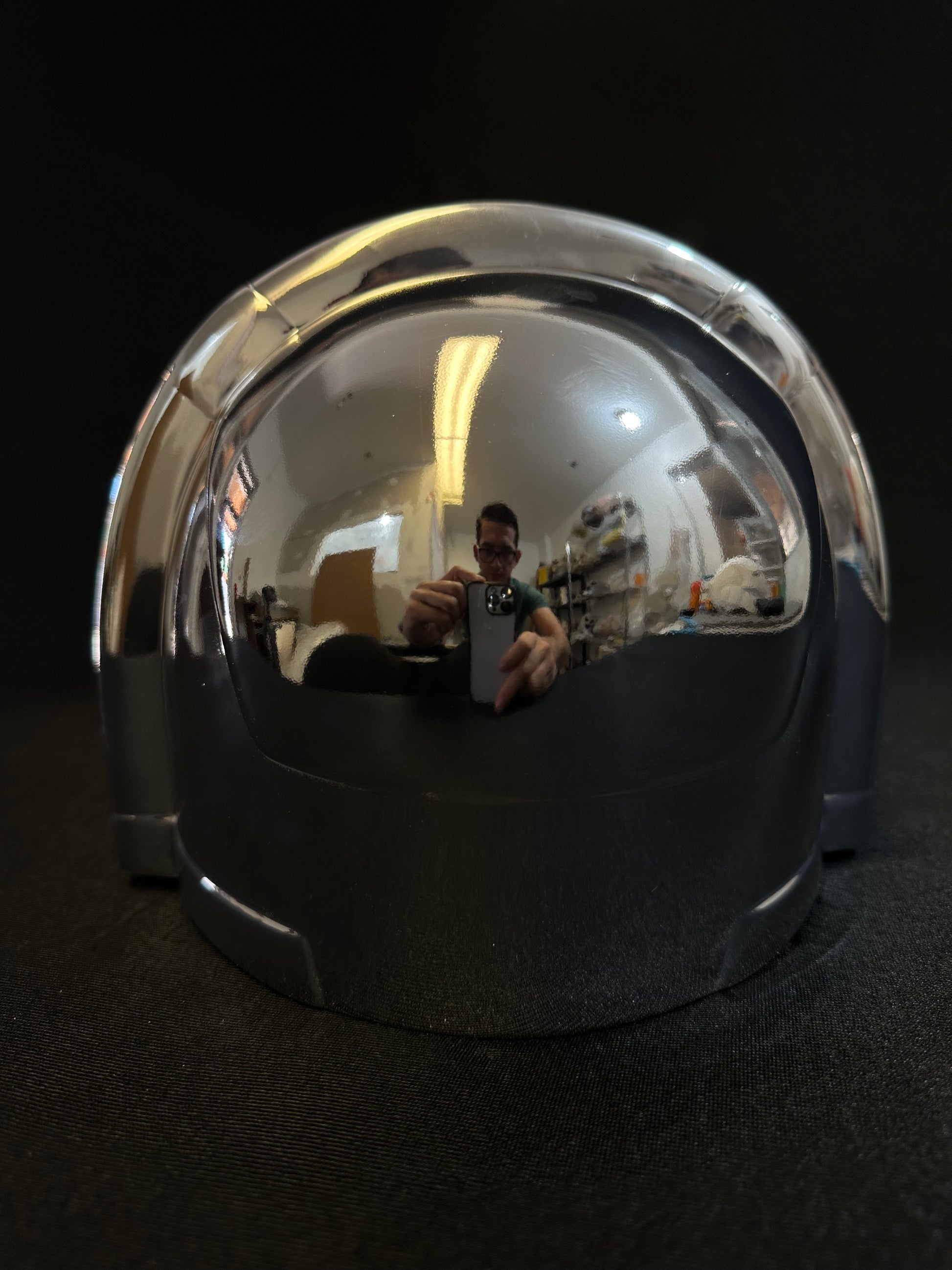 chrome paint motorcycle helmet Peacemaker Silver Chrome Helmet