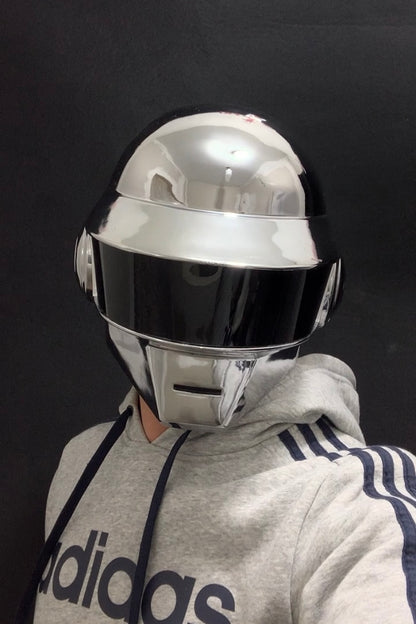 daft punk helmet motorcycle - Thomas Bangalter Silver Mask Now Start Your Cosplay Tour! Building a Daft Punk Thomas