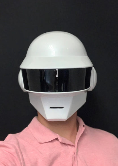 Casco Blanco Perla Brillante de Daft Punk Thomas Bangalter - Edición Exclusiva