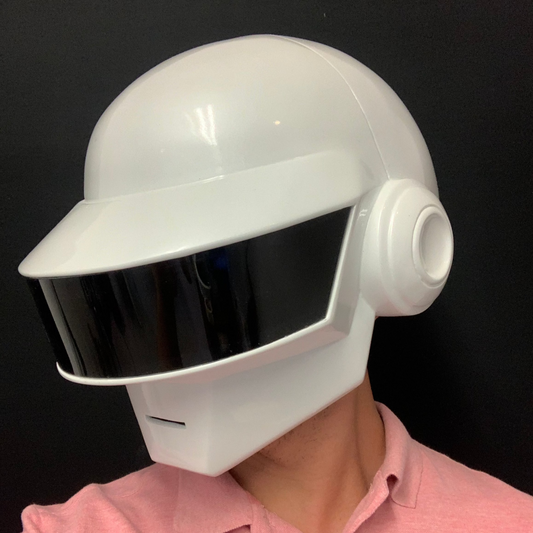 Casco Blanco Perla Brillante de Daft Punk Thomas Bangalter - Edición Exclusiva